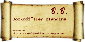 Bockmüller Blandina névjegykártya